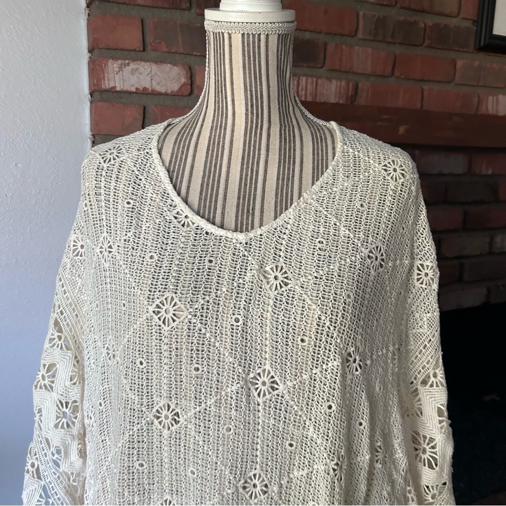 Eberjey Havanera Pandora Lace Cover Up in Natural Ivory Sz S/M - Picture 4 of 10